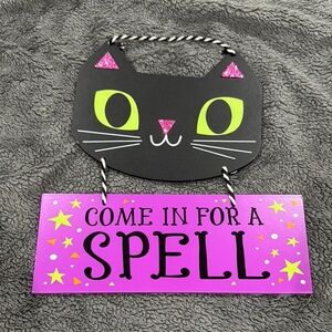 Black Cat Halloween Sign